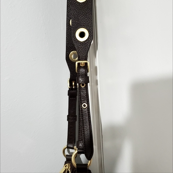 Michael Kors Dark Brown Suede Leather Bag - Picture 4 of 5